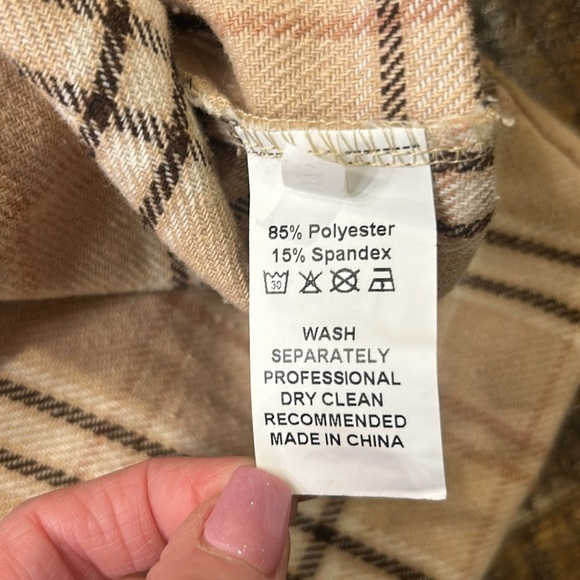 Mundefeis Plaid Brushed Oversized Button Front Shirt Jacket Shacket Size Small - Picture 11 of 12